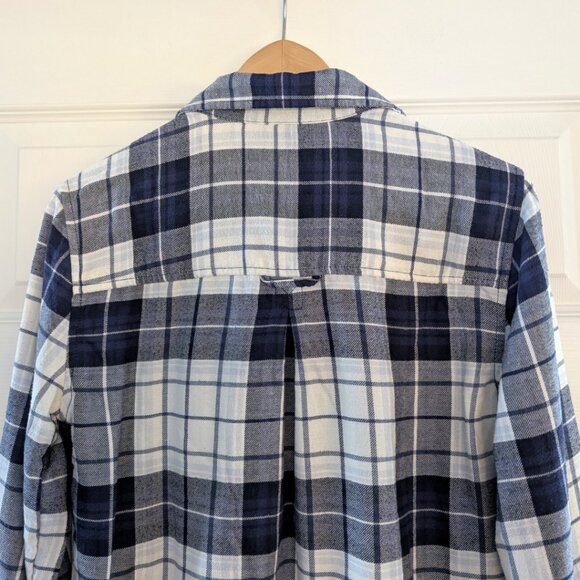American Eagle Ahh-mazingly soft plaid shirt navy size medium - Picture 6 of 16